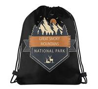 Fashion Borsa Coulisse Great Smoky Mountains National Park Zaino da Viaggio Personalizzato Sacca Sportiva per Yoga Spiaggia Donna 36X42Cm