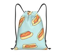 Fashion Borsa Sportiva da Palestra Hot Dog Sandwich Zaino Palestras con Coulisse Sacca Ginnastica per Nuoto Donna Viaggi 36X42Cm