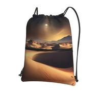 Fashion Borse da Palestra Sahara Desert Printing Sport String Zaino Unisex Zaino con Coulisse per Natale, Compleanno, Scuola