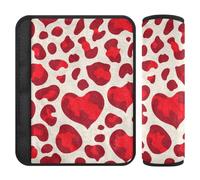 Fashion Bright Love Red Leopard Christmas 2 Pack tracolla imbottitura rilascio stress al collo e alle spalle per camion Protector para cinturón de carro