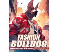 Fashion BullDog Coloring Book: Cool Pup Designs Showcasing Stylish Canines in Bold Art Scenes A Joyful Coloring Adventure for All Ages to Explore Creativity