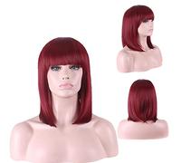 Fashion Cheap Auburn Short Bob Wig Cosplay Costume Synthetic Hair Halloween Costume Woman Wigs