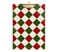 Fashion Christmas Buffalo Plaid A4 Flip Appunti Foro Standard per Allenatori Softball Appunti Insegnante Oro 22,9 x 30,5 cm