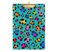 Fashion Color Leopard Teal A4 Pocket Appunti Clip Board Hook Impermeabile per il Primo Anno Insegnante Must Haves Dimensioni 9 x 12