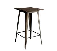 Fashion Commerce 01-LF610 Tavolo Tolix Quadrato, Legno, Marrone, 60x60x105 cm