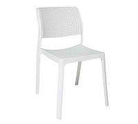 Fashion Commerce Set di 4 Sedie in Polipropilene, Bianco