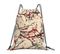 Fashion Coulisse Tasche Japanese Flower Cherry Flowers Pattern Sacca Zaino Sportivo Personalizzato Sacca Sportiva per Nuoto Yoga Spiaggia 36X42cm