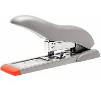 Fashion, Cucitrice Heavy Duty professionale, Capacità fino a 110 fogli, Spillatrice in acciaio ad alta capacità, Caricamento anteriore, Punti 9/8-14 e 23/8-15, Grigio/Arancio