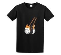 Fashion Cute Shiba Inu Sushi Doge Doggo Meme O-Neck 100% Cotton Short Sleeve Unisex T-Shirt XXXL