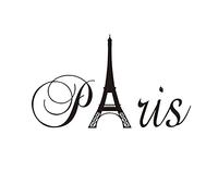Fashion Design Parigi Torre Eiffel Inglese Lettere Adesivo da parete per decorazioni per la casa Conveniente e durevole Durability