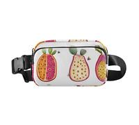 Fashion Fanny Marsupio Bellezza Fico d'India Frutta Bianca Uomini Donne Mini Sling Chest Bag con Tracolla Regolabile Borse Sportive per Viaggi Shopping Corsa, 20, 1 Size
