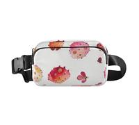 Fashion Fanny Marsupio Bellezza Fico d'India Frutta Bianca Uomini Donne Mini Sling Chest Bag con Tracolla Regolabile Borse Sportive per Viaggi Shopping Corsa, 01, 1 Size
