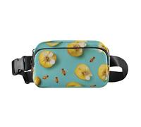 Fashion Fanny Marsupio Bellezza Fico d'India Frutta Bianca Uomini Donne Mini Sling Chest Bag con Tracolla Regolabile Borse Sportive per Viaggi Shopping Corsa, 10, 1 Size