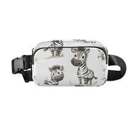 Fashion Fanny Marsupio Carino Capybara Bianco Uomini Donne Mini Sling Chest Bag con Cinghia Regolabile Crossbody Borse Sportive per Viaggi Shopping Corsa, 10, 1 Size