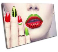 Fashion Female Girl Melon Nails Fashion SINGLE TELA parete arte foto stampa
