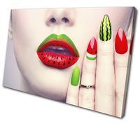 Fashion Female Girl Melon Nails Fashion SINGLE TELA parete arte foto stampa