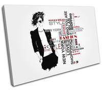 Fashion Female Girl Woman Type Fashion SINGLE TELA parete arte foto stampa