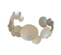 Fashion Forward Asimmetrico Spoon Bangle Gioielli in Metallo Regolabile Polso Fit Contemporaneo Open End Wristband Regolabile Wristband