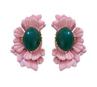 Fashion Forward, orecchini a forma di fiore con fascino turchese, versatili, per appuntamenti notturni e casual