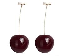 Fashion Forward - Orecchini a lobo a forma di ciliegia, design leggero, ideali per l'uso quotidiano ed eventi speciali (piccoli arancione rosso)