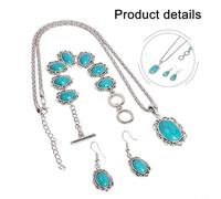 Fashion Forward Statement Pieces Unico Due Toni Disegni nel Completo Tre Pezzi Gioielli Ensemble (nero)