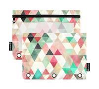 Fashion Geometry Trend (32) Matita Sacchetto Anelli Raccoglitore Inserto per Cartella 3 Anelli con Cerniera per Bambini Ofhce Forniture, Tendenza Geometria Moda (32), 1 sizex2, Cartoni