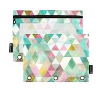 Fashion Geometry Trend (60) Astuccio ad anelli per raccoglitori ad anelli, impermeabile, per la scuola, Tendenza Geometria Moda (60), 1 sizex2, Cartoni