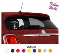 Fashion Graphic Adesivo Sticker Bimbo a Bordo Dito Nasino Prespaziato Personalizzabile (Giallo)