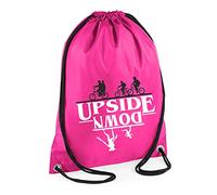 Fashion Graphic Sacca Sport Zaino Zainetto Upside Down Stranger Sottosopra Inspired Serie TV (Fucsia)