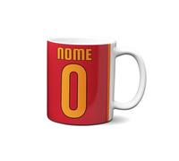 Fashion Graphic Tazza personalizzata in ceramica tifosi ultras squadra personalizza la tazza mug con nome e numero tifosi ultras squadra del cuore tifoso (Giallorossa)