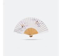 Fashion Hand Art Art Holly Folding Fan Fan Decorative Fan Decorative Style cinese Vanta pieghevole vintage per costume da ballo Show Tea Party Folding Fan Decorative Fan (Colore: White Lotus)