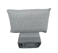 fashion home Pagano Completo Lenzuola in Pile Coral, Caldo e Morbido Anallergico e Antibatterico, Misure Singolo Una Piazza e Mezza e Matrimoniale colore Grigio Matrimoniale