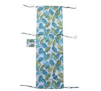 fashion home Pagano Cuscino materassino per Lettino Prendisole Giardino Esterno sfoderabile Foglie Tropicali Verde e Azzurro