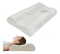 fashion home Pagano Cuscino Memory Foam Cervicale Ortopedico Doppia Onda Ergonomico con Fodera Aloe Vera Sfoderabile Supporto Collo Made in Italy