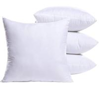 fashion home Pagano Imbottitura Cuscini Bianco Federe di Leggero Soffice Arredo per Divano Cameretta Salotto 4 Pezzi (50x50)