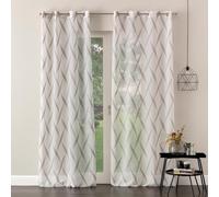 fashion home Pagano Tenda per Interni Finestra Balcone - Tenda con Anelli - Tenda a Pannello per Salotto Soggiorno Camera da Letto Cameretta - Fantasia Onde 140x280cm