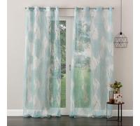 fashion home Pagano Tenda per Interni Finestra Balcone - Tenda con Anelli - Tenda a Pannello per Salotto Soggiorno Camera da Letto Cameretta - Fantasia Foglie Sfumata 140x280cm