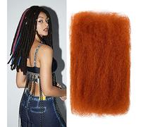 FASHION IDOL Afro Kinkys Capelli Umani Sfusi per Estensioni Dreadlock Riparazione Treccia Torsione Afro Kinky Capelli Umani per Locs 1 Confezione 50 Grammi 1.8 Oz Una e Tre Confezione in Vendita