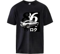 Fashion Initial D Ae86 Print T Shirt Man Summer Top Short Sleeve Cotton Sportswear Tee 2020 Man T Shirts L