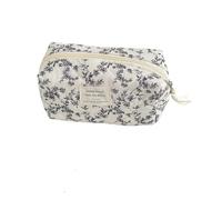 Fashion Ins - Borsa da donna con fiori neri, borsa da viaggio, organizer per cosmetici, borsa portatile con cerniera, S, Taglia unica