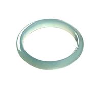 FASHION ITEM Bracciale rigido in giada naturale per le donne braccialetto portafortuna con scatola bianco verde vera giada braccialetto ricchezza braccialetto cinese Feng Shui per compleanno festa