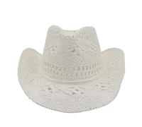 Fashion-Lady, cappello pieghevole per il tempo libero, cappello di paglia per donne e uomini Werder, bianco, Taglia unica