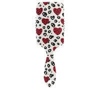 Fashion love Red Leopard Print Christmas delicato pennello per capelli ricci curato cuoio capelluto massaggiatore spazzola per tutti i tipi di capelli con manico ergonomico cepillo para definir rizos