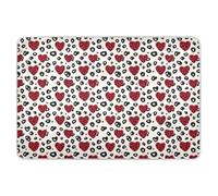 Fashion Love Red Leopard Print Christmas Extra Large Resuable Fasciatoio Coprimaterasso altamente assorbente materassino antiscivolo per neonati e bambini, 132,1 cm L x 86,4 cm W