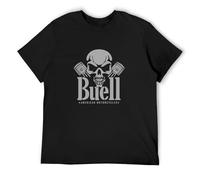 Fashion Man Buell American Motcycles Skull Piston T-Shirt Men's Man Black M