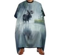 Fashion Mantella Parrucchiere, Moose Standing The Lake, Mantelle per Parrucchieres Impermeabile Mantella Barbiere per Salon Adulti Barbieri
