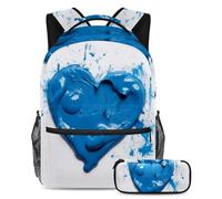 Fashion Meets Function, set di 2 zaini per bambini con zaino e astuccio, borsa da viaggio di grande capacità per ragazzi, ragazze e adolescenti, arancione tie dye, Multicolore#06, B：29.4x20x40cm\