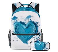 Fashion Meets Function, set di 2 zaini per bambini con zaino e astuccio, borsa da viaggio di grande capacità per ragazzi, ragazze e adolescenti, arancione tie dye, Multicolore#08, B：29.4x20x40cm\