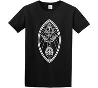 Fashion Men's T-Shirt Ordo Templi Orientis OTO Sign Church 666 Satan Aleister Crowley Circle Crew Neck Tops Tee Size M