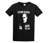 Fashion Men's T-Shirt RES Above The Law Steven Seagal Movie Fan Crew Neck Tops Tee Black M